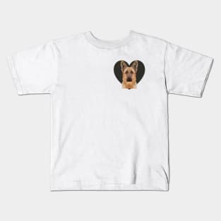 Low Poly German Shepherd Kids T-Shirt